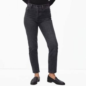 EVERLANE High Rise Straight Jean - Washed Black sz 26